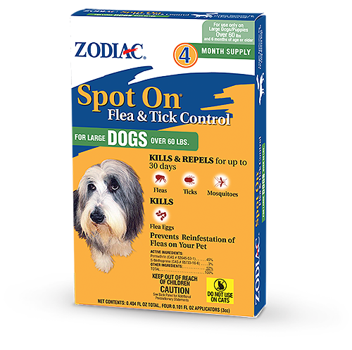 ZODIAC® SPOT ON® FLEA & TICK CONTROL FOR DOGS AND PUPPIES Online Sale