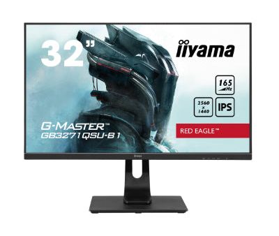 Iiyama G-MASTER Red Eagle GB3271QSU-B1 - LED monitor - 32  (31.5  viewable) - 2560 x 1440 WQHD @ 165 Hz - IPS - 400 cd   m² - 1200:1 - 1 ms - 2xHDMI, 2xDisplayPort - speakers - matte black For Cheap