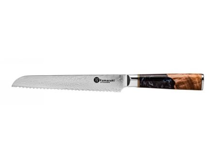 Damasko plieno peilis Kamazaki Bread KZI106KN, 20 cm, skirtas duonai Discount