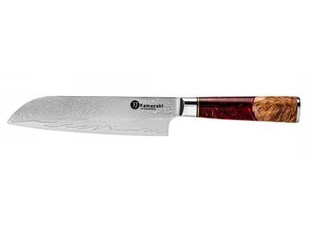 Damasko plieno peilis Kamazaki Santoku KZI205KN, 18 cm Discount