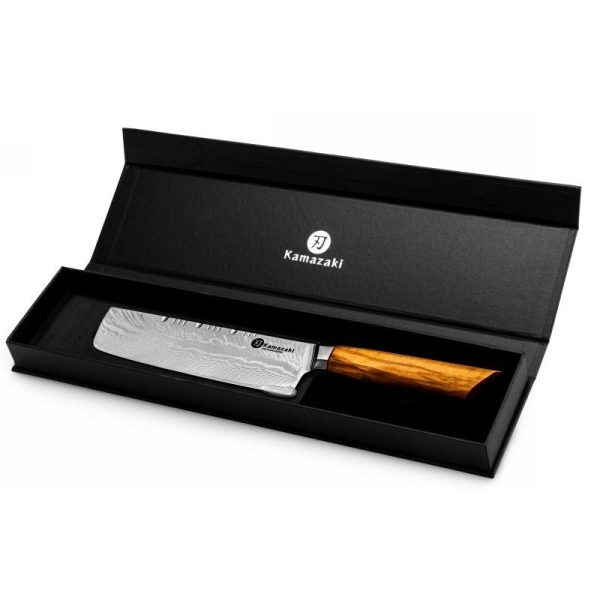 Damasko plieno peilis Kamazaki Nakiri KZI302KN, 18 cm Hot on Sale