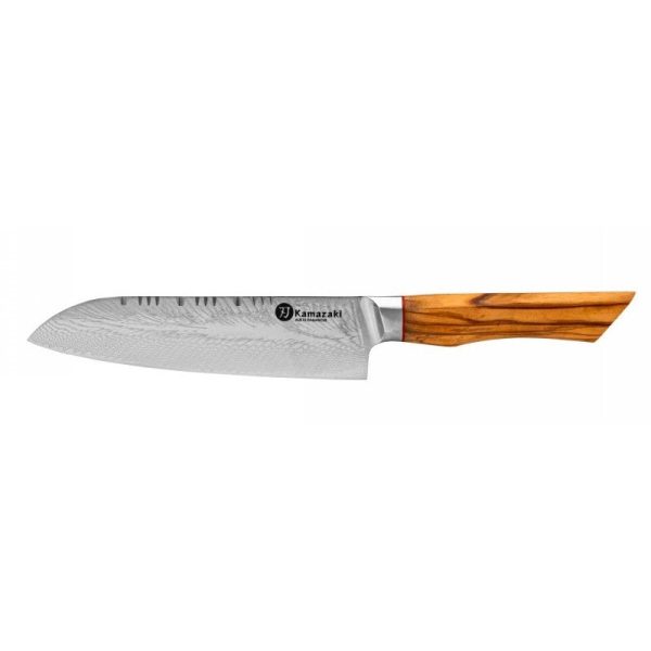 Damasko plieno peilis Kamazaki Santoku KZI304KN, 18 cm For Discount