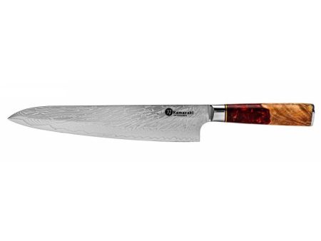 Damasko plieno peilis Kamazaki Gyuto KZI203KN, 24 cm Online now