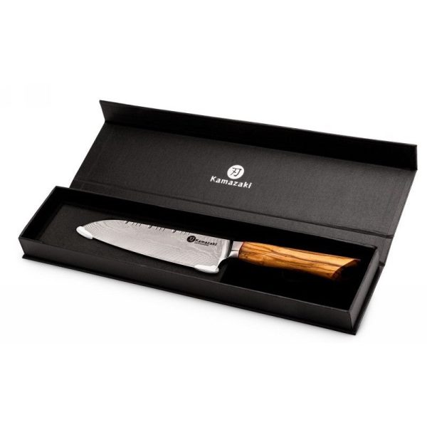 Damasko plieno peilis Kamazaki Santoku KZI304KN, 18 cm For Discount