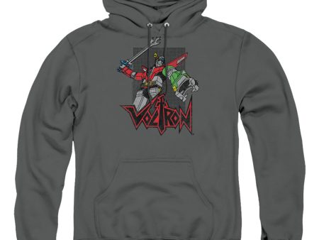 VOLTRON : ROAR ADULT PULL OVER HOODIE Charcoal 2X Online