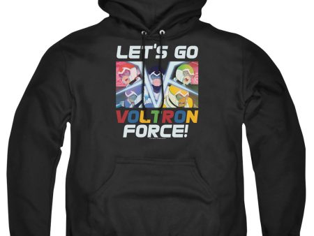 VOLTRON : LET S GO ADULT PULL OVER HOODIE Black XL Sale