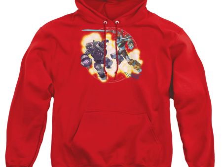 VOLTRON : ROBEAST ADULT PULL OVER HOODIE Red 3X For Cheap