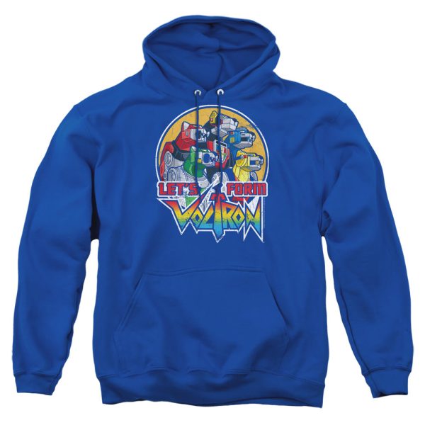 VOLTRON : LET S FORM ADULT PULL OVER HOODIE Royal Blue 2X Online