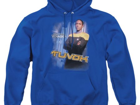 STAR TREK : TUVOK ADULT PULL OVER HOODIE Royal Blue SM Online