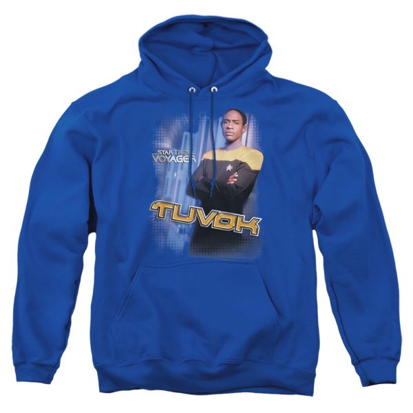 STAR TREK : TUVOK ADULT PULL OVER HOODIE Royal Blue SM Online