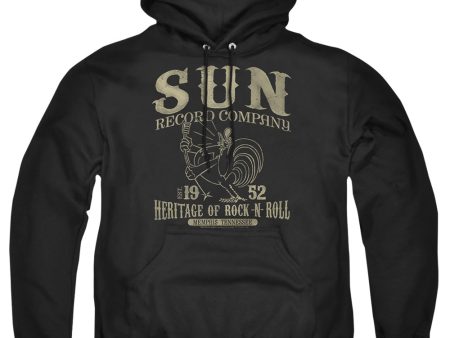 SUN RECORDS : ROCKABILLY BIRD ADULT PULL-OVER HOODIE BLACK 5X Hot on Sale